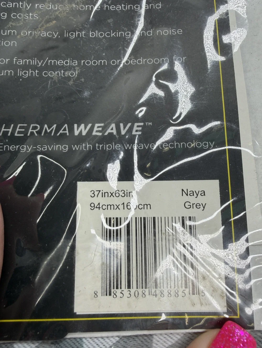 Eclipse Blackout Window Curtain Panel Naya Gray Thermaweave 37